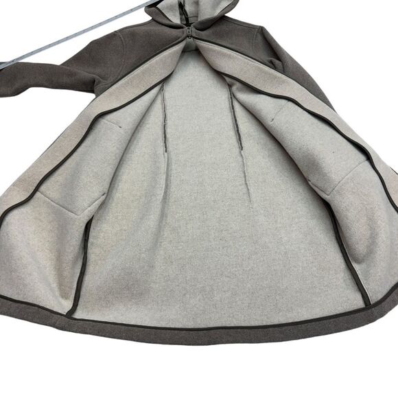 Woolrich Vintage Women’s Tan Wool Blend Zip Up Hooded Car Coat Sz S/M - Picture 10 of 14